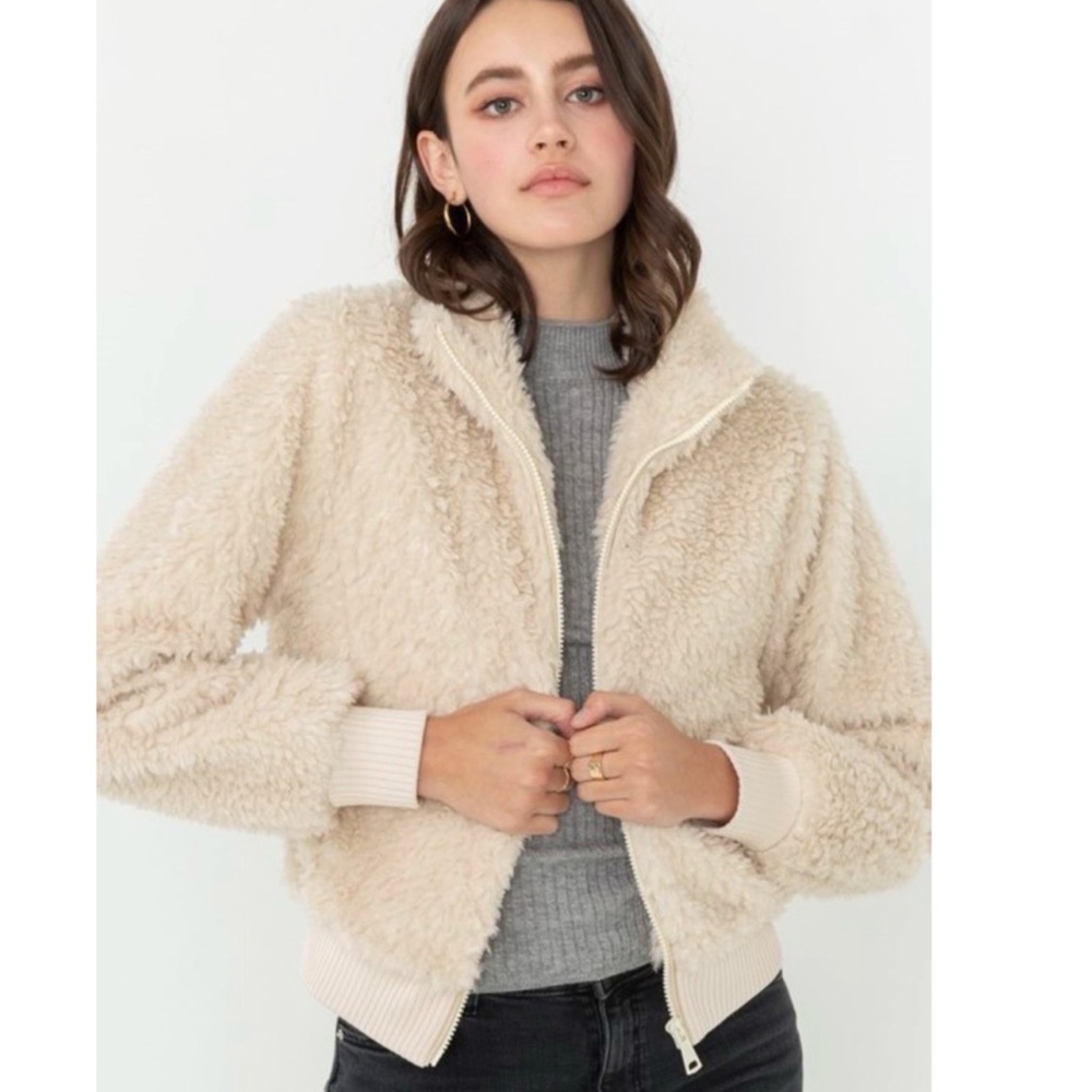 Semi-Annual Sale|Teddy Bomber Jacket|New